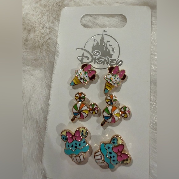 Disney Jewelry - Disney parks Colorful snacks Enamel Earrings Set